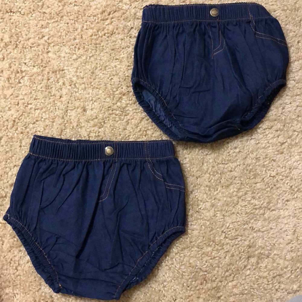 Twins or just two! Denim bummies